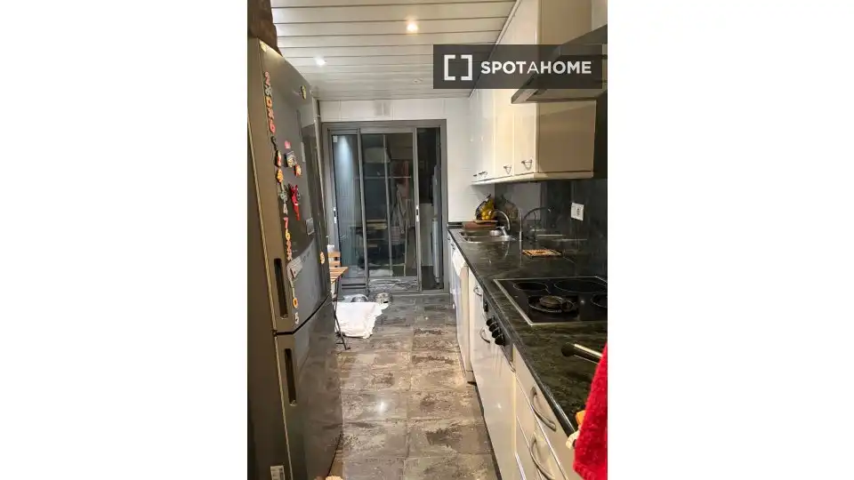 Kitchen of Flat for share in Sant Boi de Llobregat  with Air Conditioner, Heating and Furnished