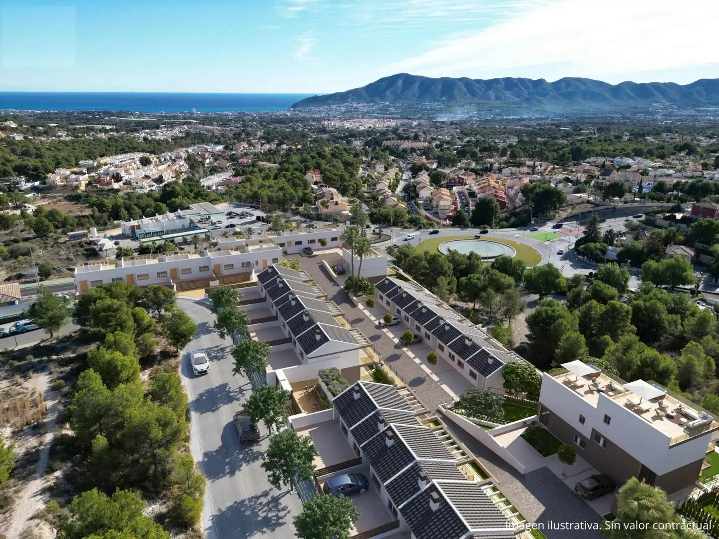 Vista exterior de Casa o xalet en venda en La Nucia amb Piscina