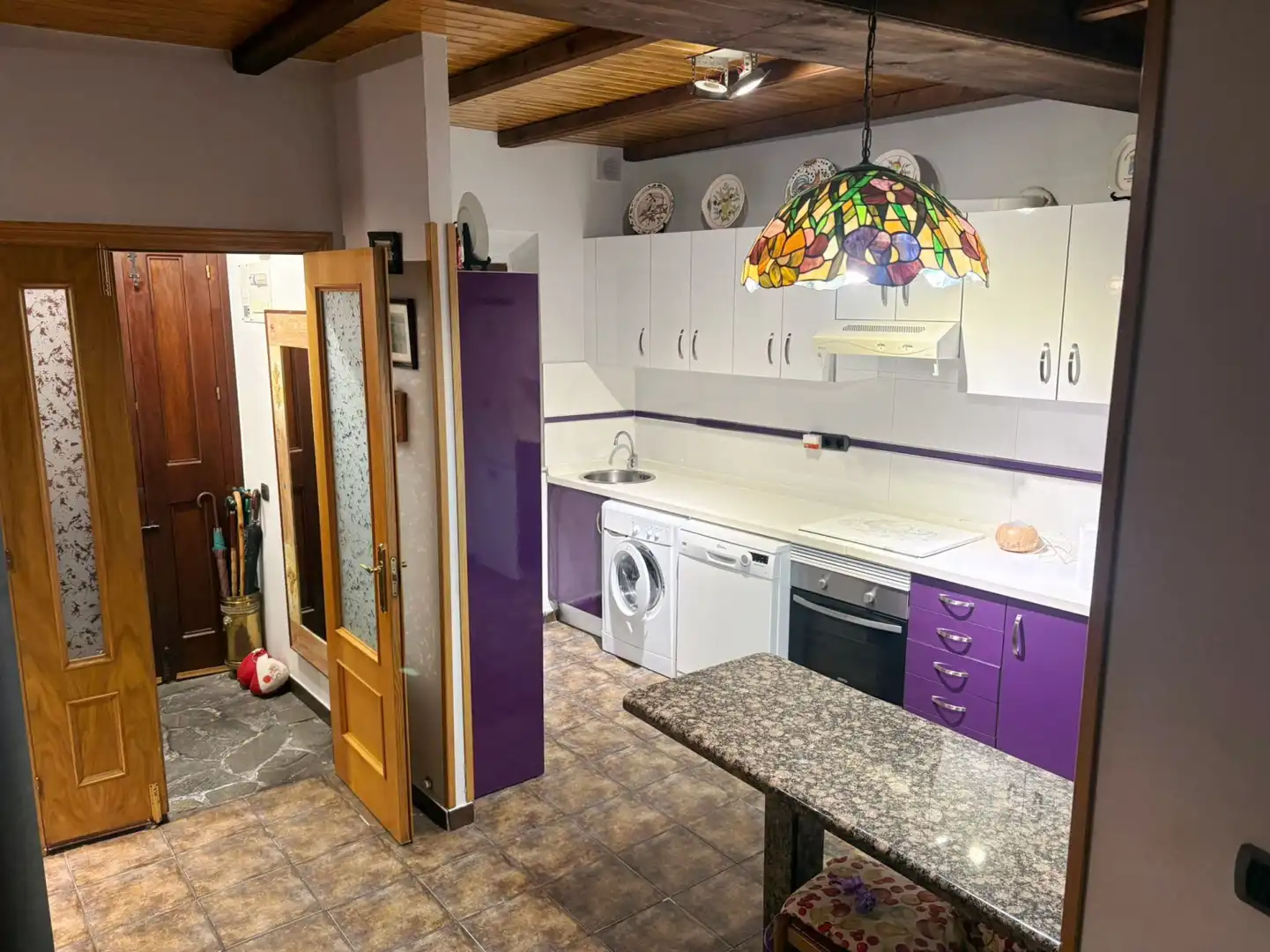 Cocina de Casa adosada en venta en Cabranes con Calefacción y Terraza