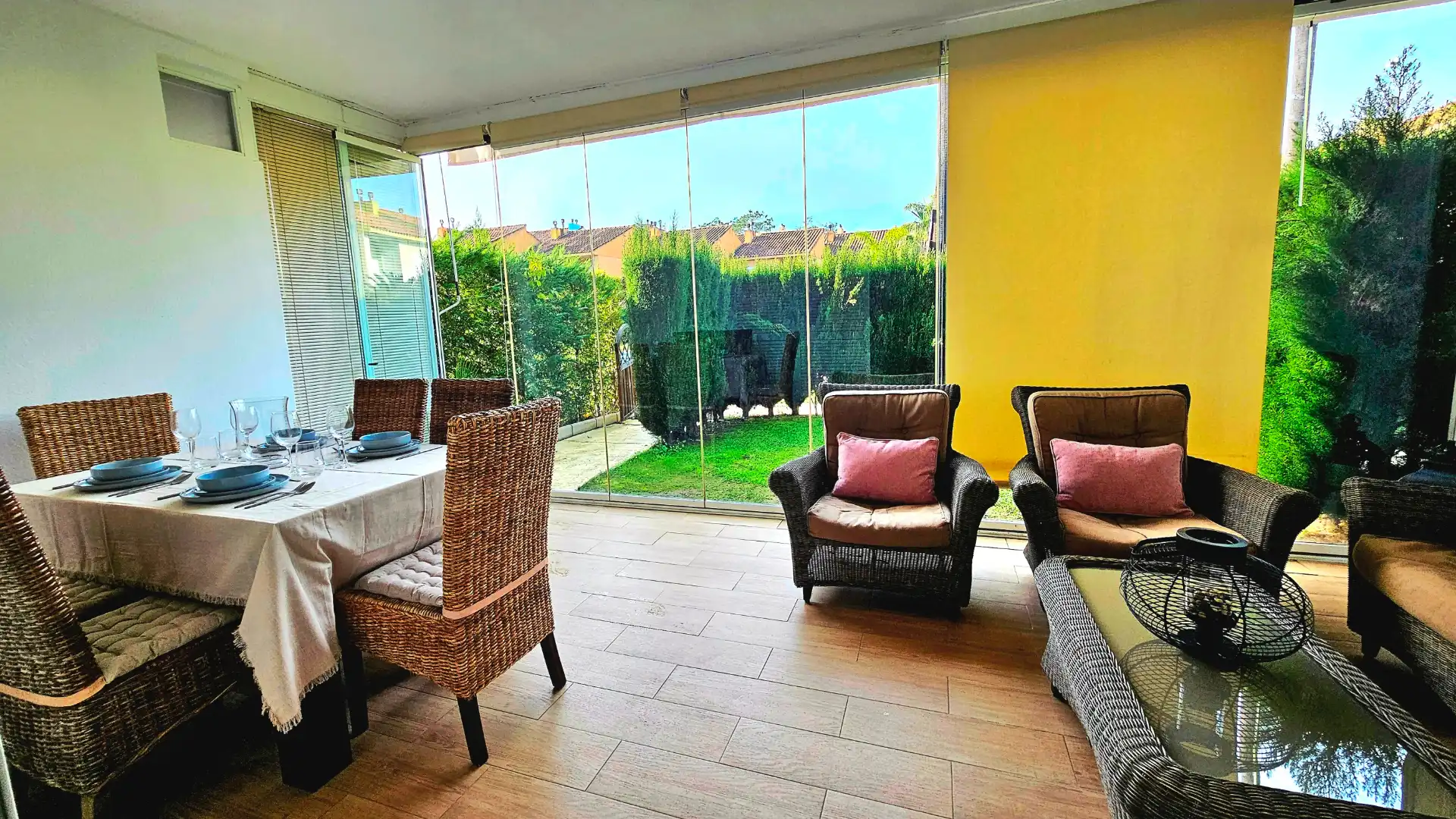 Garden of Houses for rent in Islantilla  with Private garden, Furnished and Oven