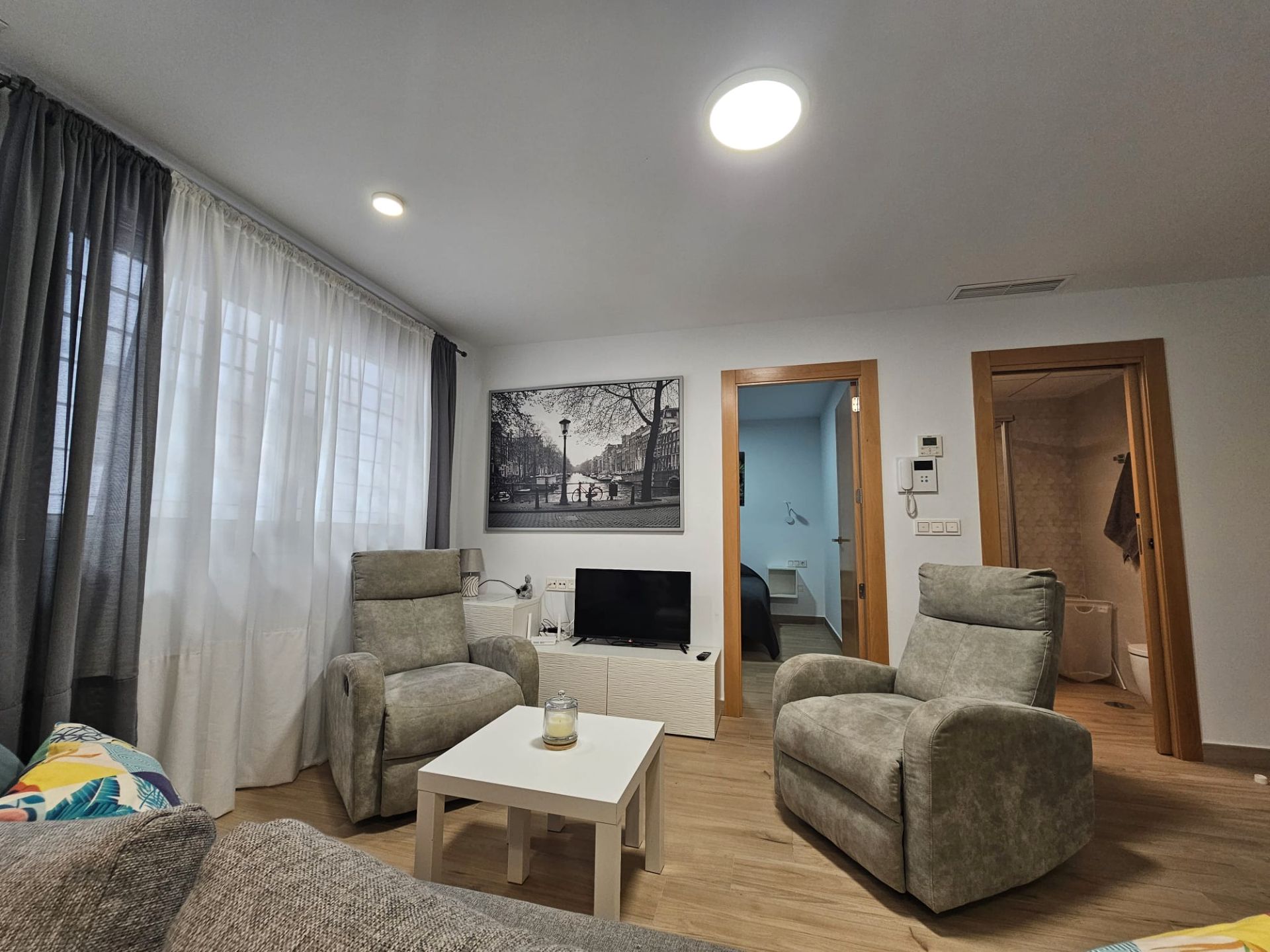 Sala d'estar de Apartament en venda en Mazarrón amb Aire condicionat, Traster i Moblat