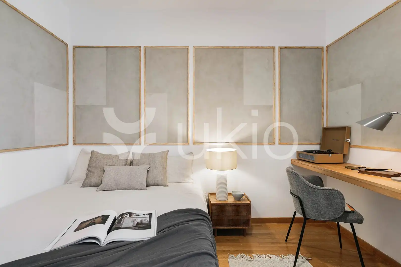 Schlafzimmer von Wohnungen zur Miete in Barcelona mit Klimaanlage, Heizung und Möbliert