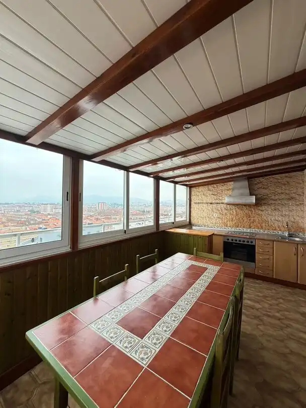 Küche von Wohnung zur Miete in Gijón  mit Heizung und Terrasse