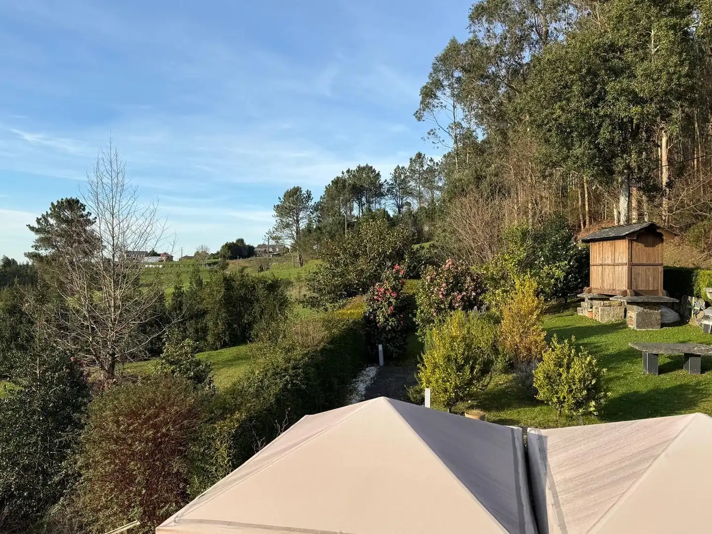 Terraza de Finca rústica en venta en Monfero con Calefacción, Jardín privado y Amueblado