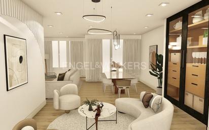 Sala d'estar de Apartament en venda en  Madrid Capital amb Aire condicionat i Terrassa