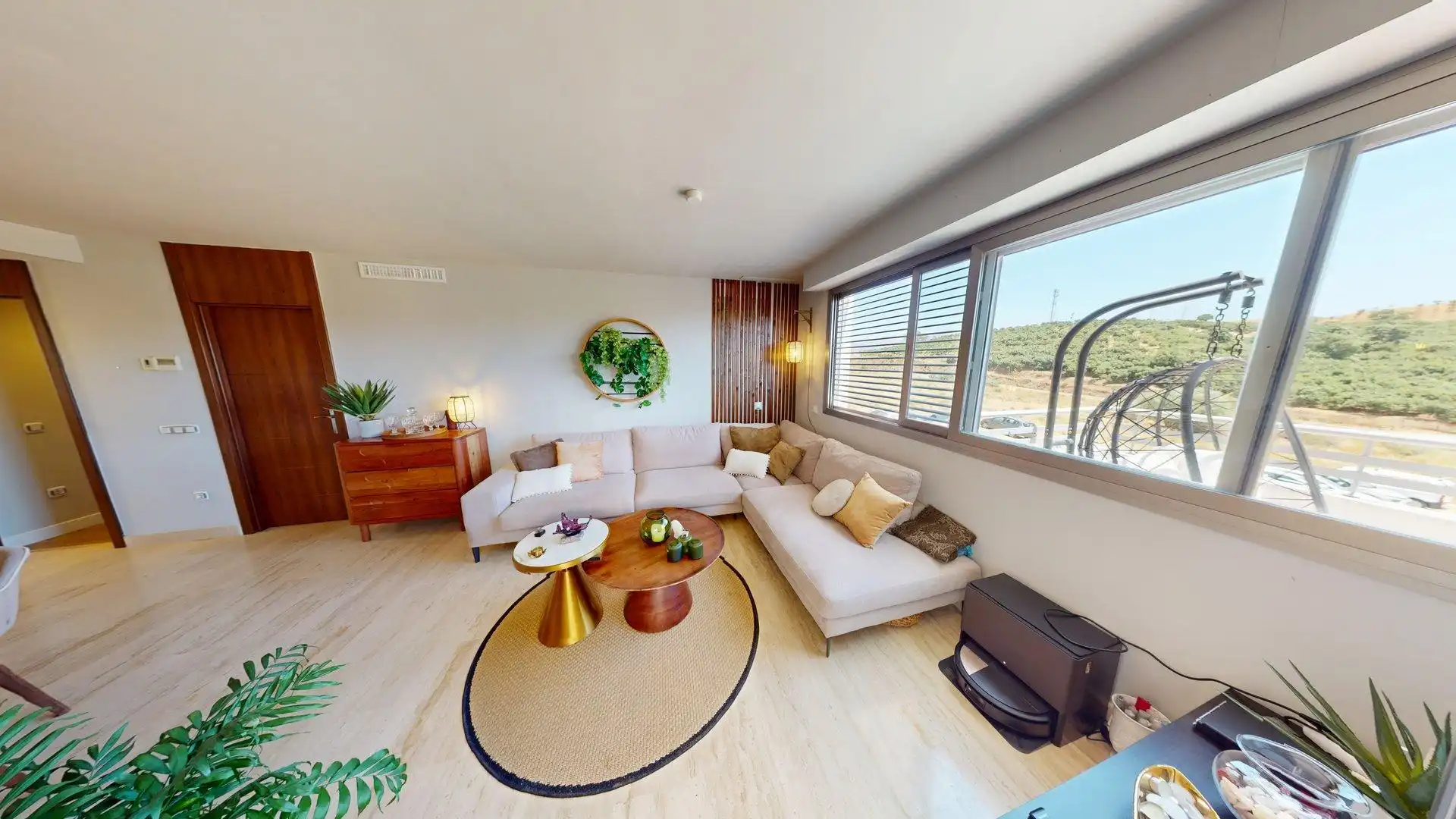 Wohnzimmer von Wohnung zum Verkauf in Mijas mit Klimaanlage, Heizung und Privatgarten