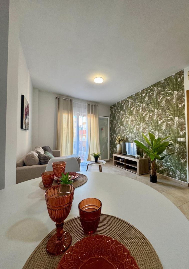 Sala d'estar de Pis en venda en Roquetas de Mar amb Aire condicionat, Moblat i Balcó