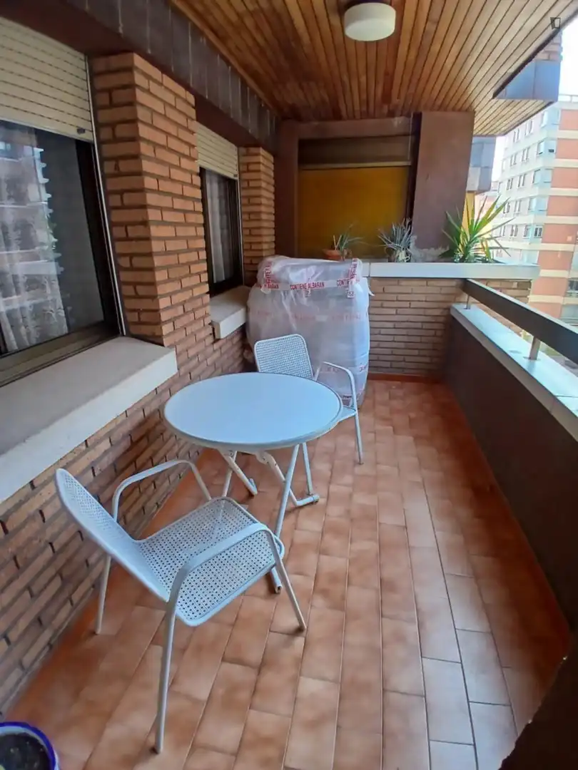 Terrassa de Apartament per a compartir en Valladolid amb Moblat, Forn i Rentadora