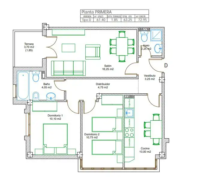 Piso en venta en Meruelo con Calefacción, Terraza y Piscina comunitaria
