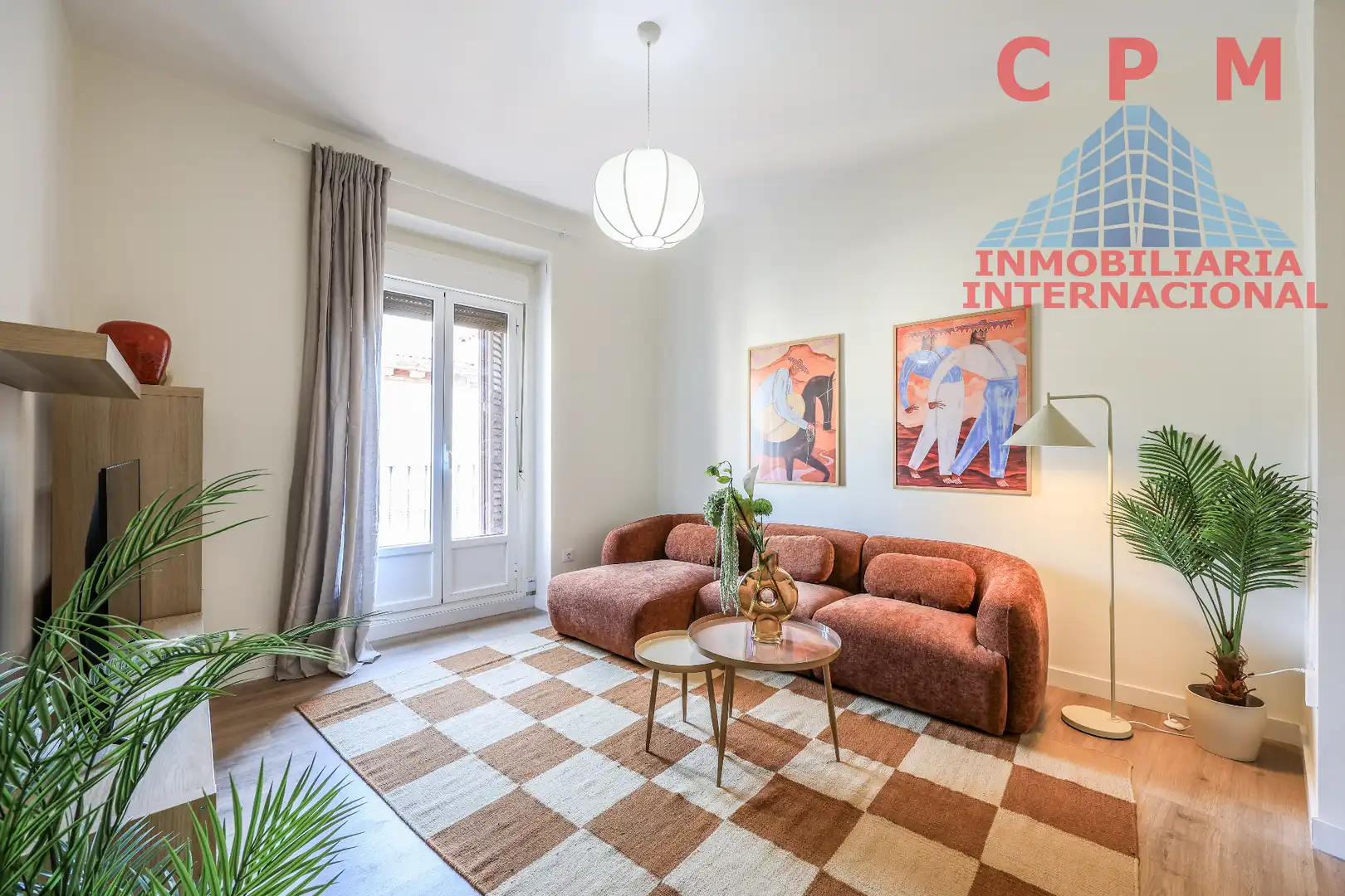 Living room of Flat for rent in Madrid  with Air Conditioner, Heating and Parquet flooring