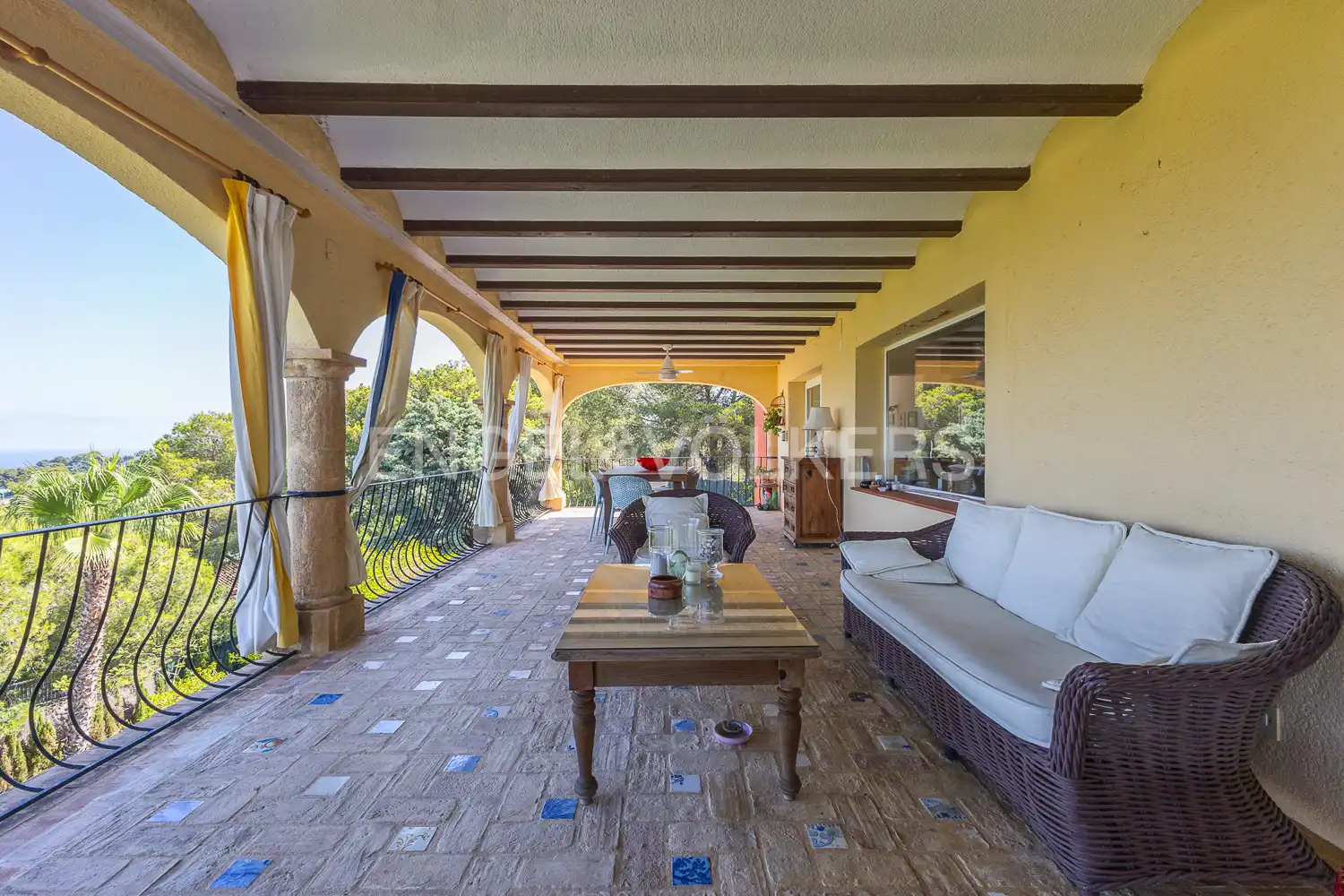 Terrasse von Haus oder Chalet zur Miete in Jávea / Xàbia mit Klimaanlage, Heizung und Privatgarten
