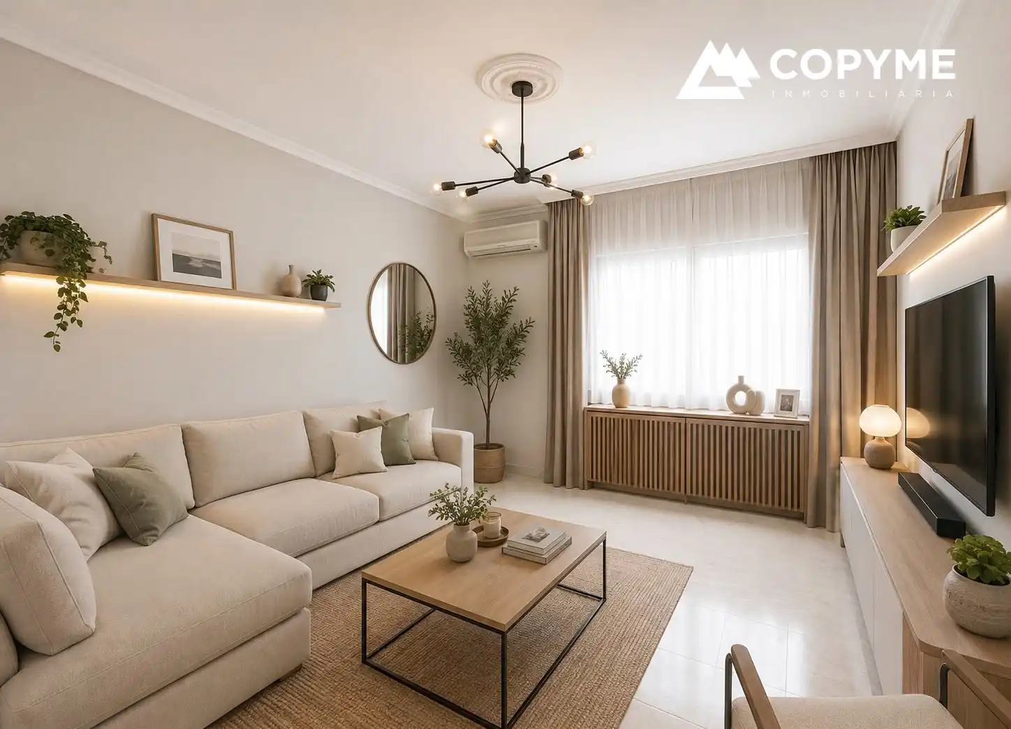 Sala de estar de Casa adosada en venta en Gerindote con Aire acondicionado, Jardín privado y Amueblado