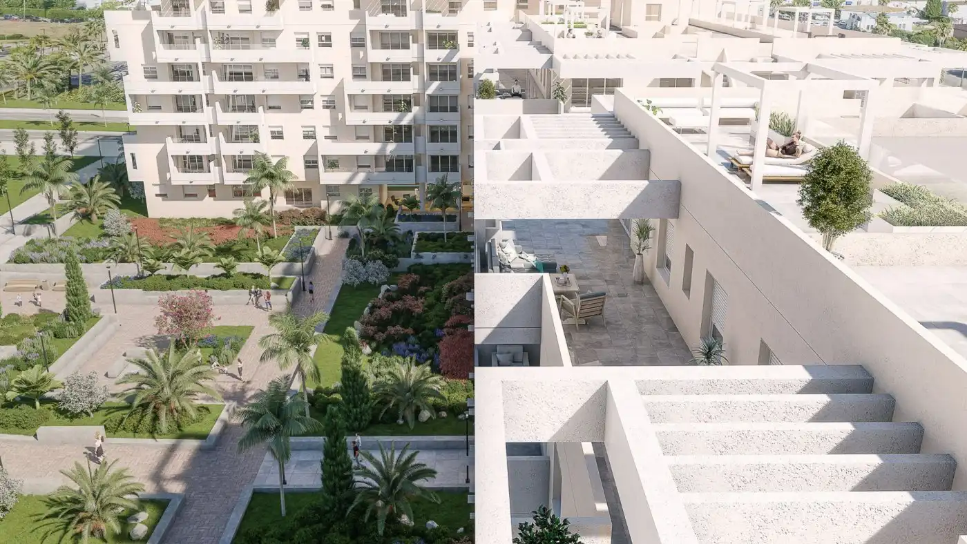 Vista exterior de Pis en venda en Marbella amb Aire condicionat, Terrassa i Piscina comunitària