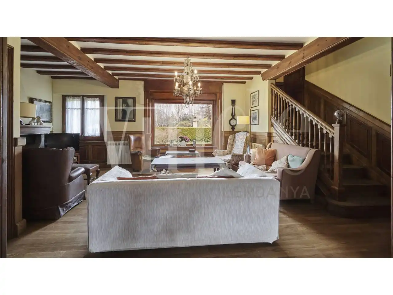 Living room of Houses for sale in Puigcerdà  with Heating, Private garden and Parquet flooring