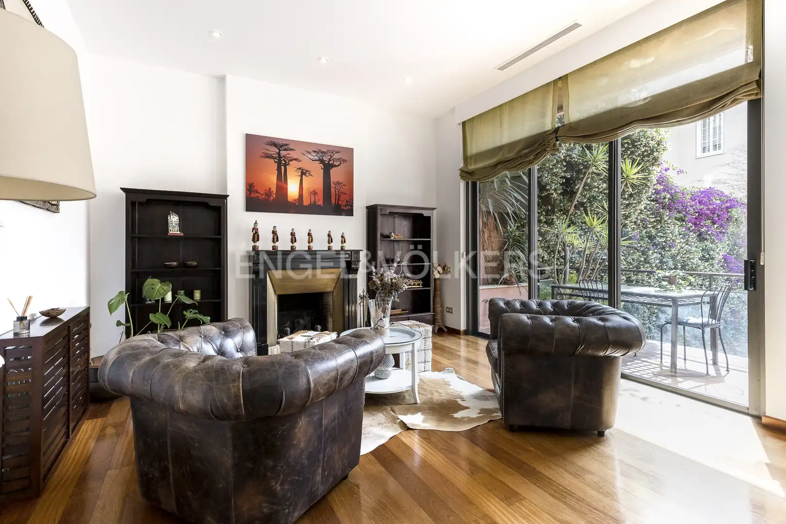 Living room of Houses for rent in Barcelona  with Air Conditioner, Heating and Private garden