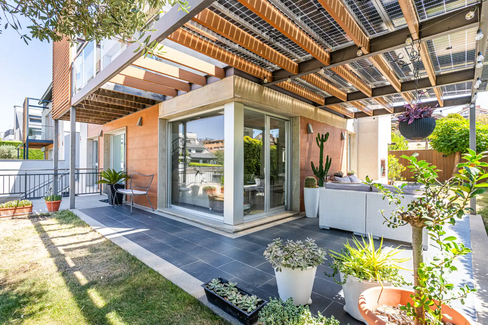 Terrace of Detached homes for sale in Las Rozas de Madrid  with Air Conditioner, Heating and Private garden