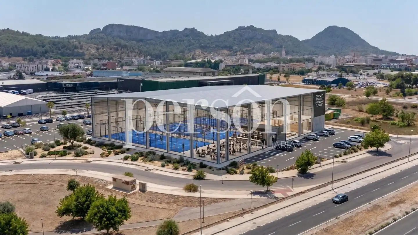 Außenansicht von Fabrikhallen zur Miete in Xàtiva
