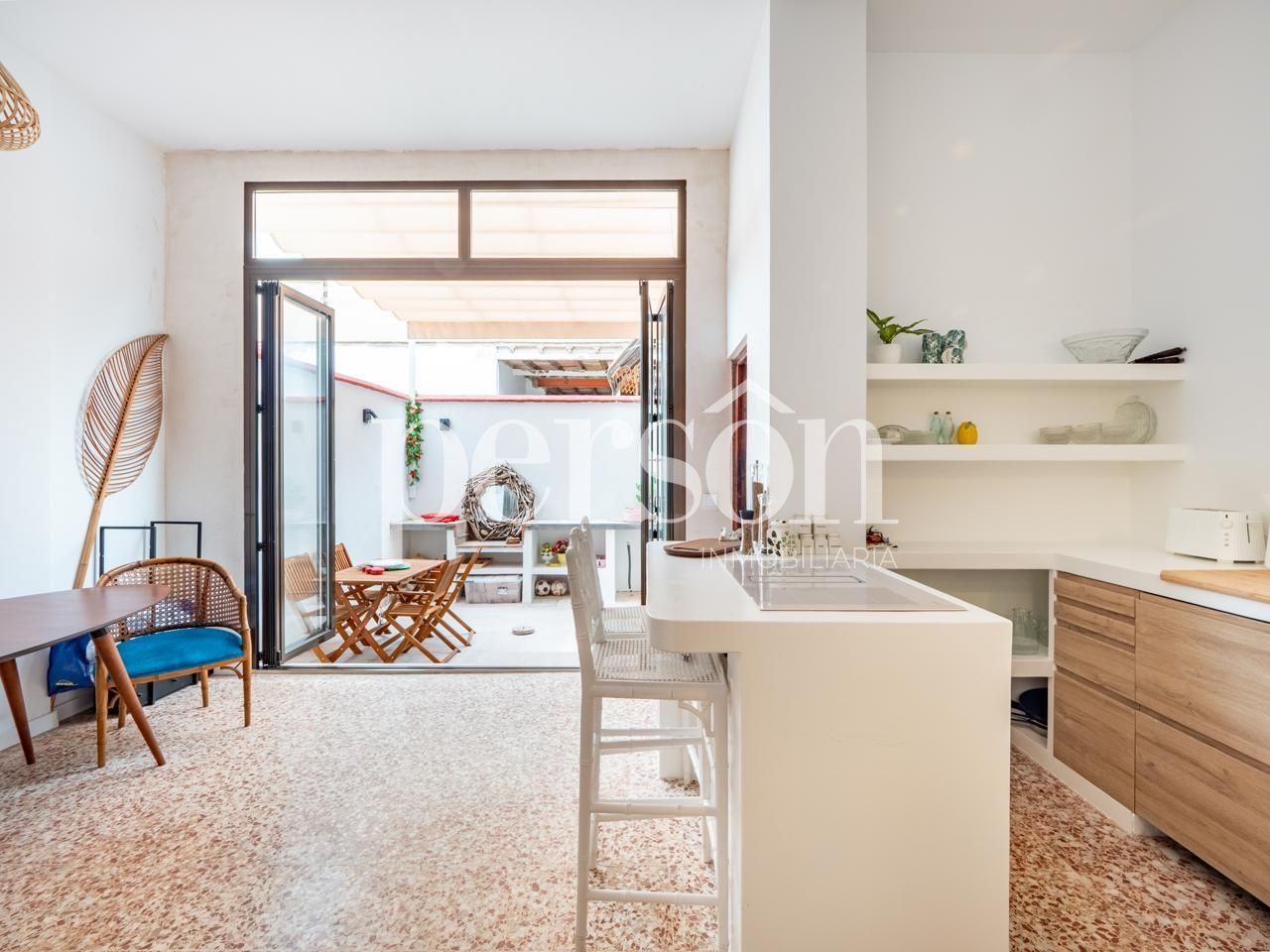 Kitchen of Planta baja to rent in  Valencia Capital  with Heating, Terrace and Storage room