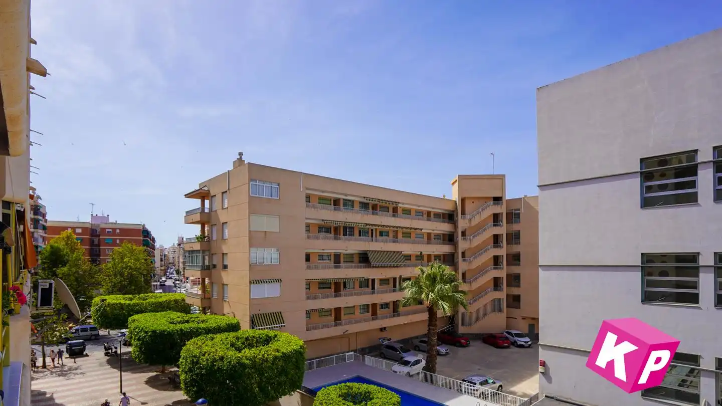 Exterior view of Flat for sale in Santa Pola  with Air Conditioner, Terrace and Swimming Pool