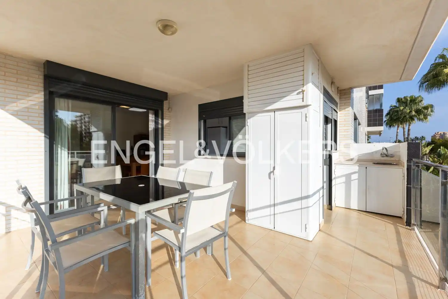 Terrasse von Wohnung zum Verkauf in Oropesa del Mar / Orpesa mit Klimaanlage, Heizung und Privatgarten