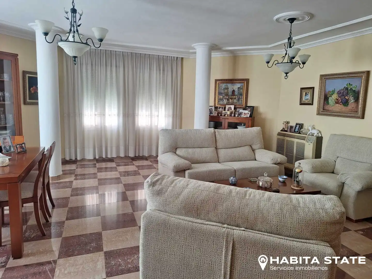 Sala d'estar de Casa o xalet en venda en Huércal de Almería amb Aire condicionat, Calefacció i Jardí privat