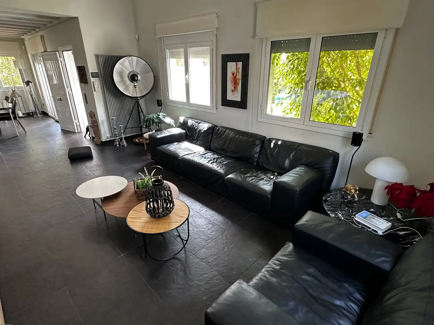 Sala de estar de Casa o chalet de alquiler en Mont-roig del Camp con Aire acondicionado, Jardín privado y Parquet