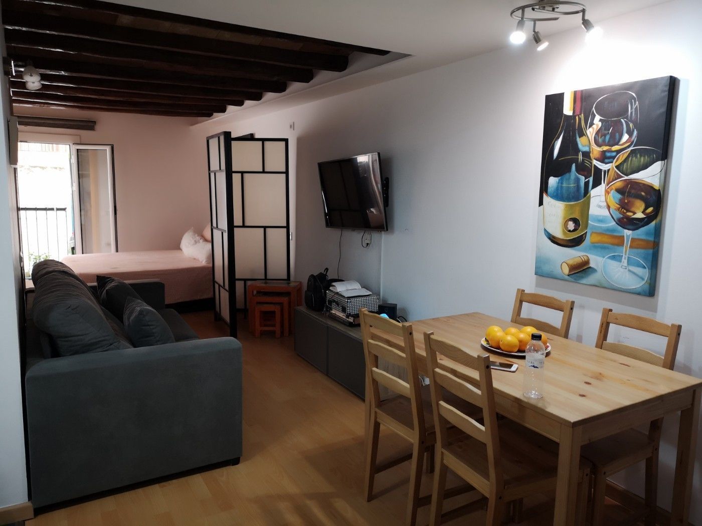Living room of Apartment to rent in  Barcelona Capital  with Air Conditioner, Heating and Parquet flooring