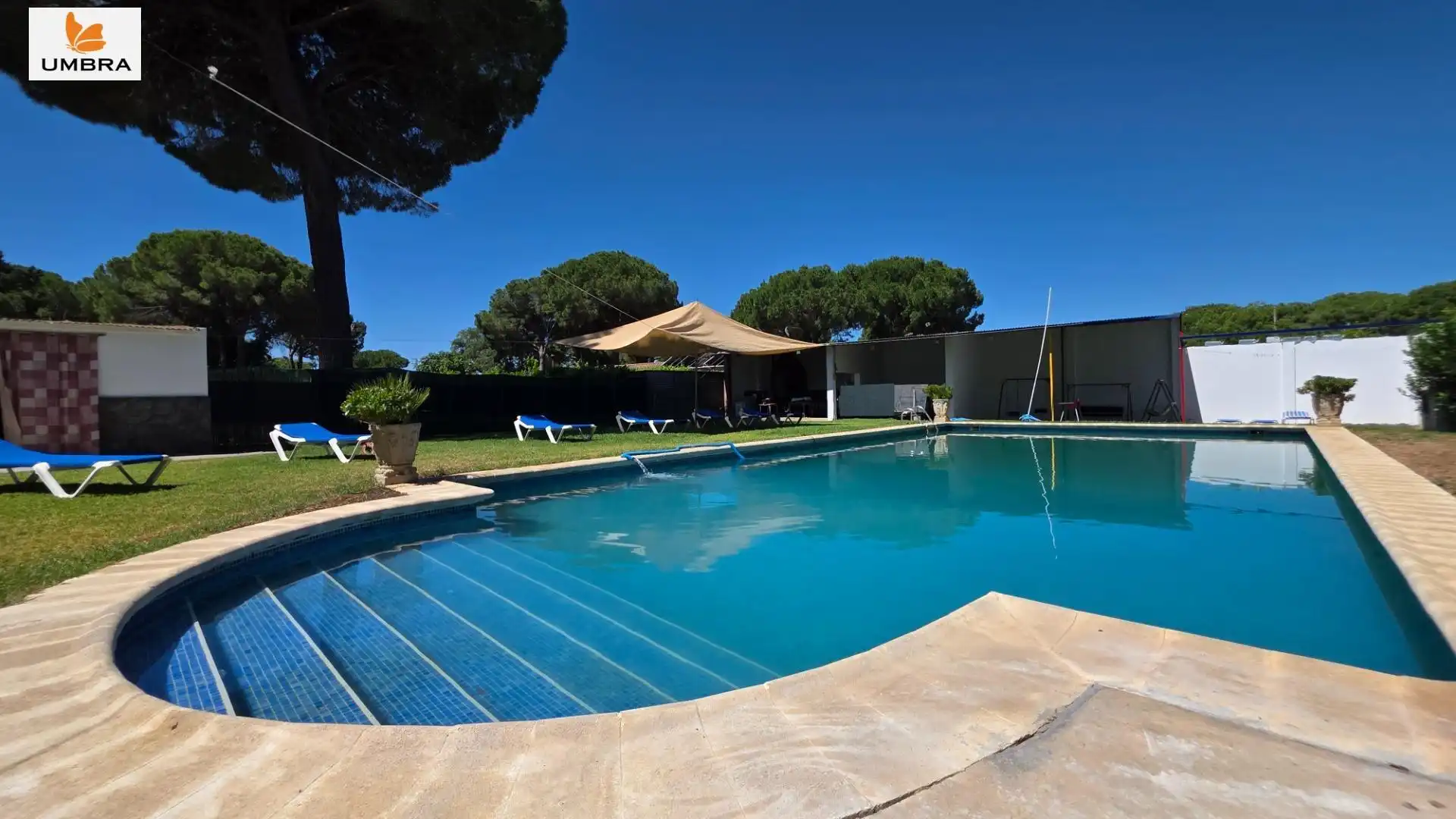 Piscina de Finca rústica en venda en Jerez de la Frontera amb Aire condicionat, Jardí privat i Terrassa