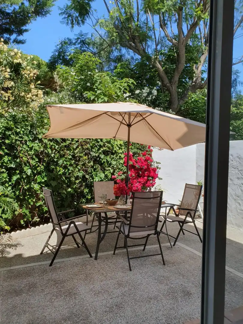 Terraza de Casa adosada de alquiler en El Puerto de Santa María con Jardín privado y Amueblado