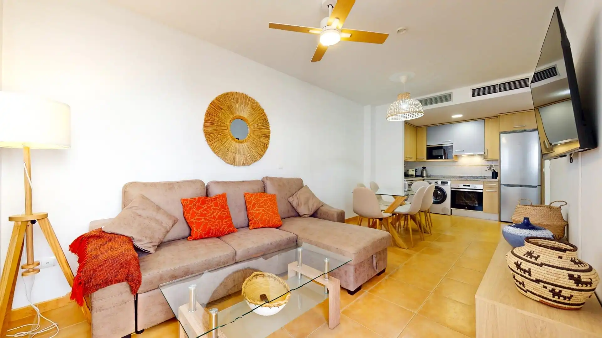 Sala de estar de Ático en venta en Mojácar con Aire acondicionado, Calefacción y Jardín privado