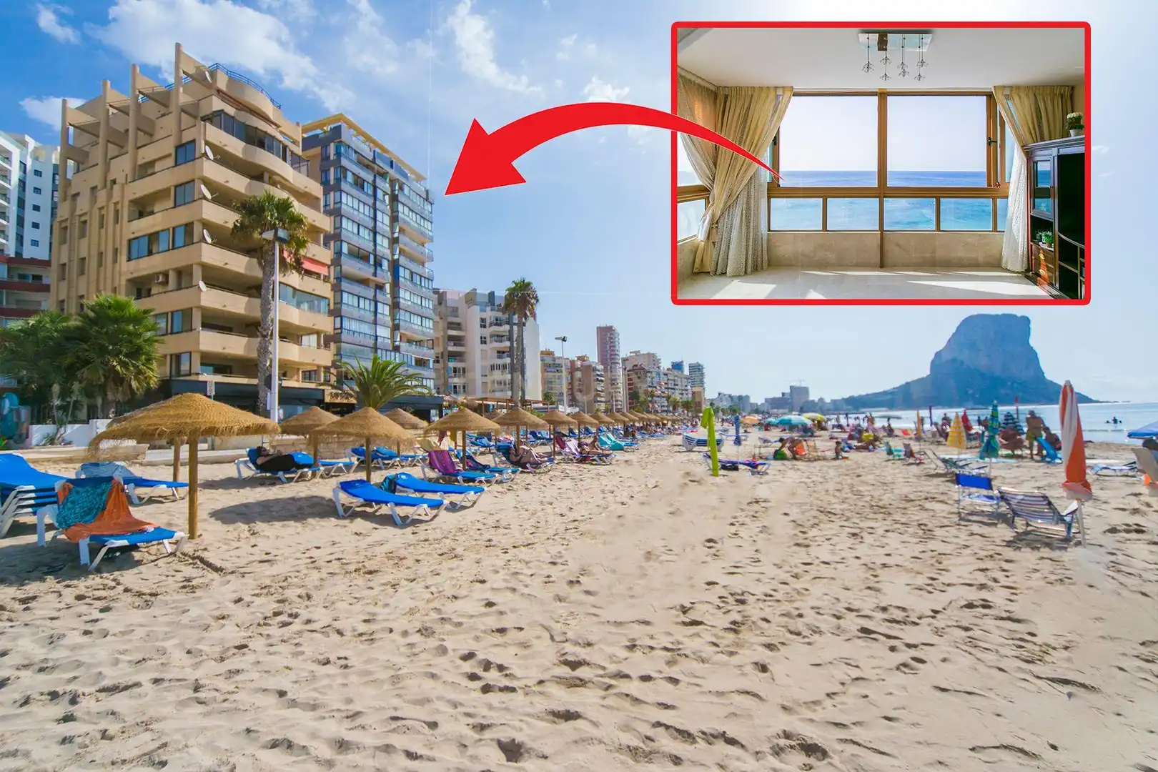 Dormitori de Apartament de lloguer en Calpe / Calp amb Aire condicionat i Traster