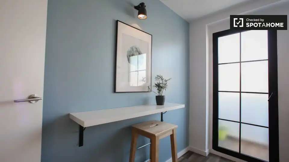 Balcony of Flat for rent in Valencia  with Air Conditioner, Heating and Furnished