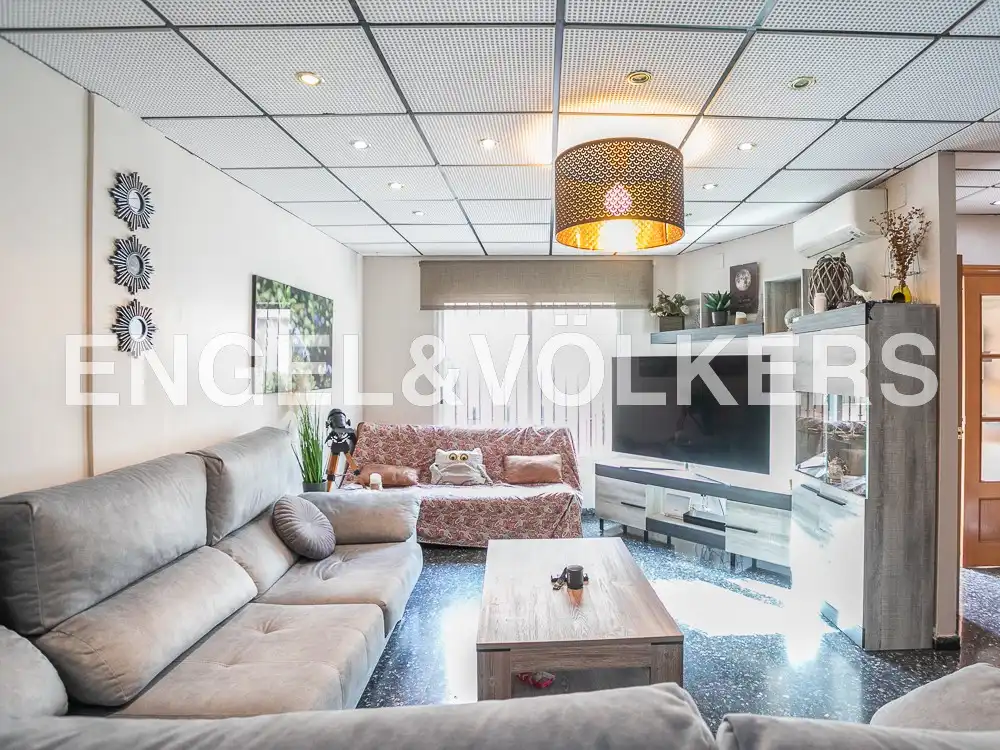 Sala de estar de Casa o chalet de alquiler en La Pobla de Farnals con Aire acondicionado, Calefacción y Terraza