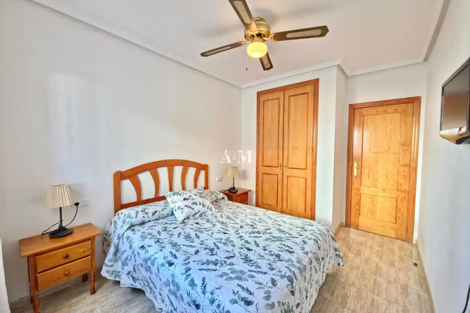 Schlafzimmer von Erdgeschoss zur Miete in Pilar de la Horadada mit Klimaanlage, Heizung und Privatgarten