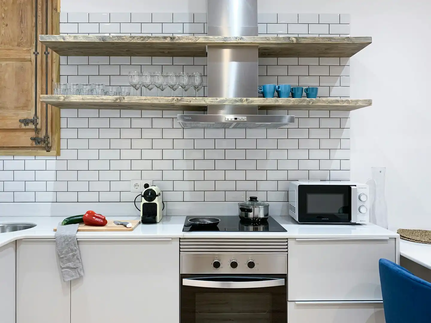 Cocina de Piso de alquiler en Barcelona con Aire acondicionado, Calefacción y Amueblado