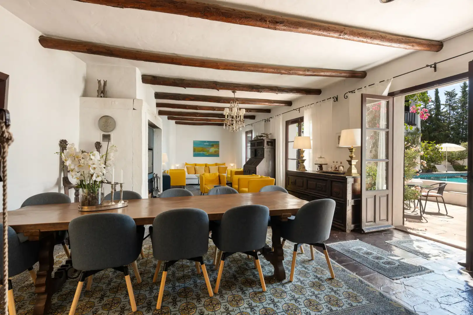 Esszimmer von Country house zum Verkauf in Estepona mit Klimaanlage, Privatgarten und Terrasse