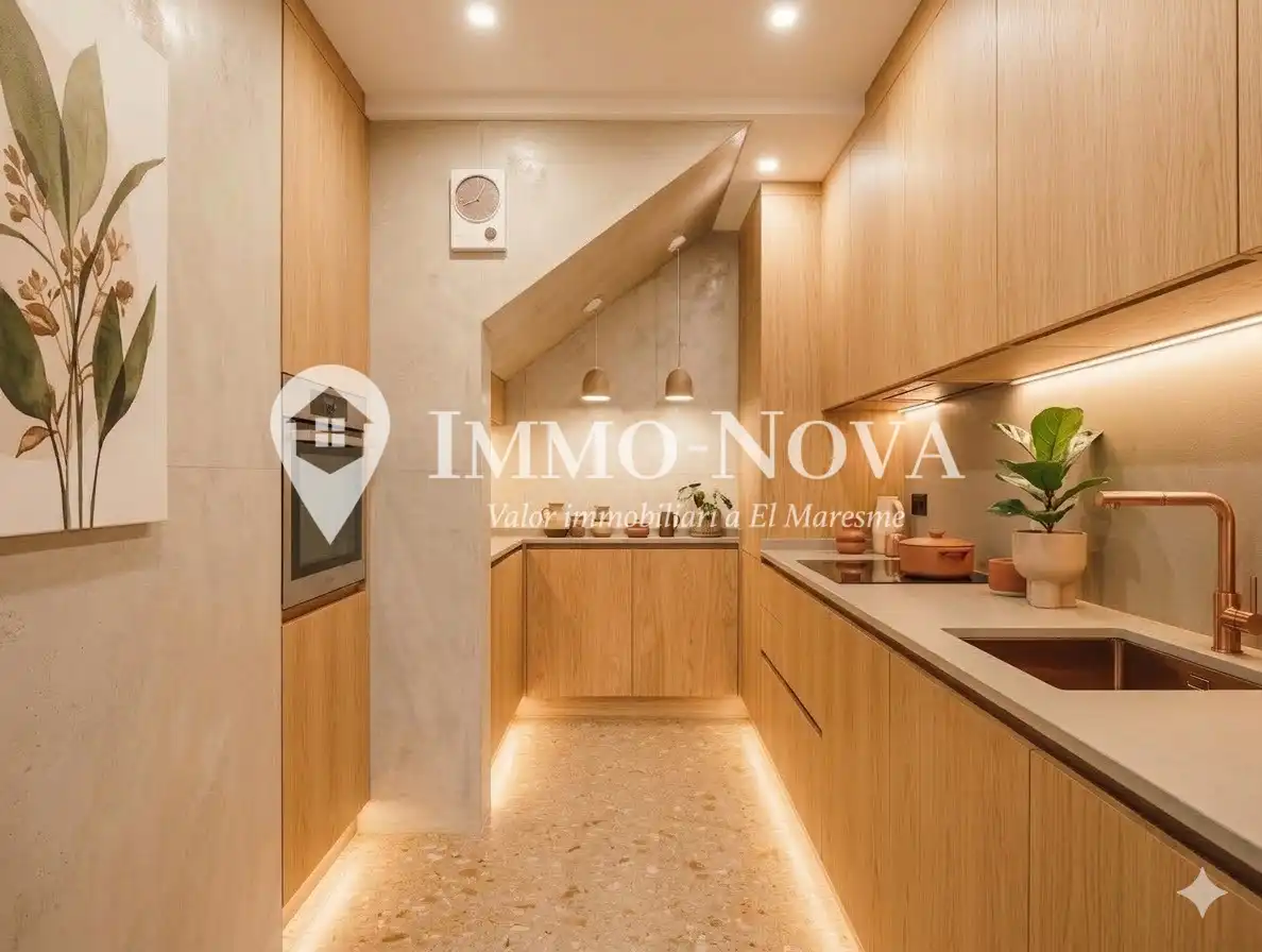 Cocina de Ático en venta en Mataró con Calefacción, Parquet y Terraza