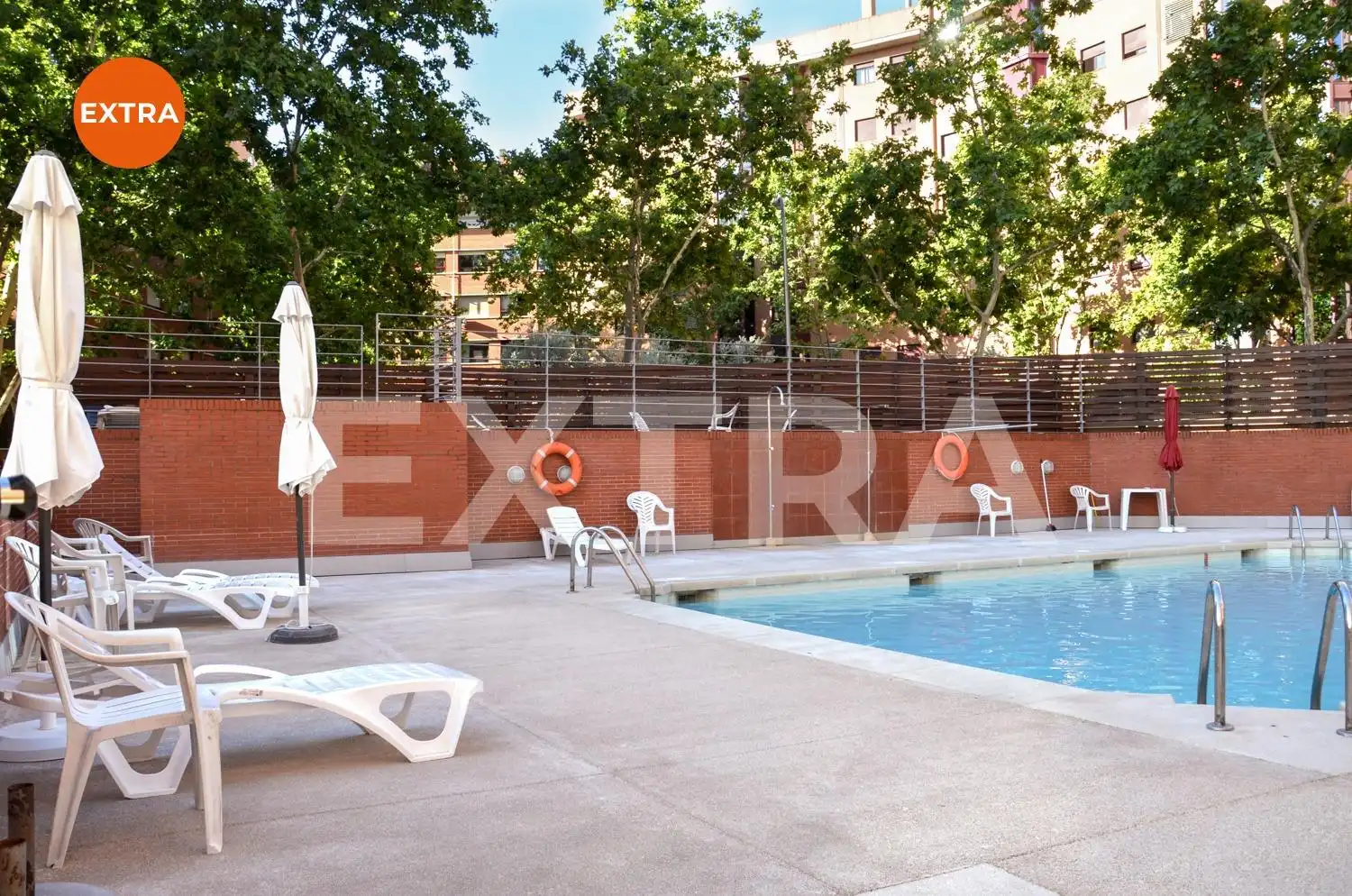 Swimming pool of Flat for sale in Madrid  with Air Conditioner, Heating and Private garden