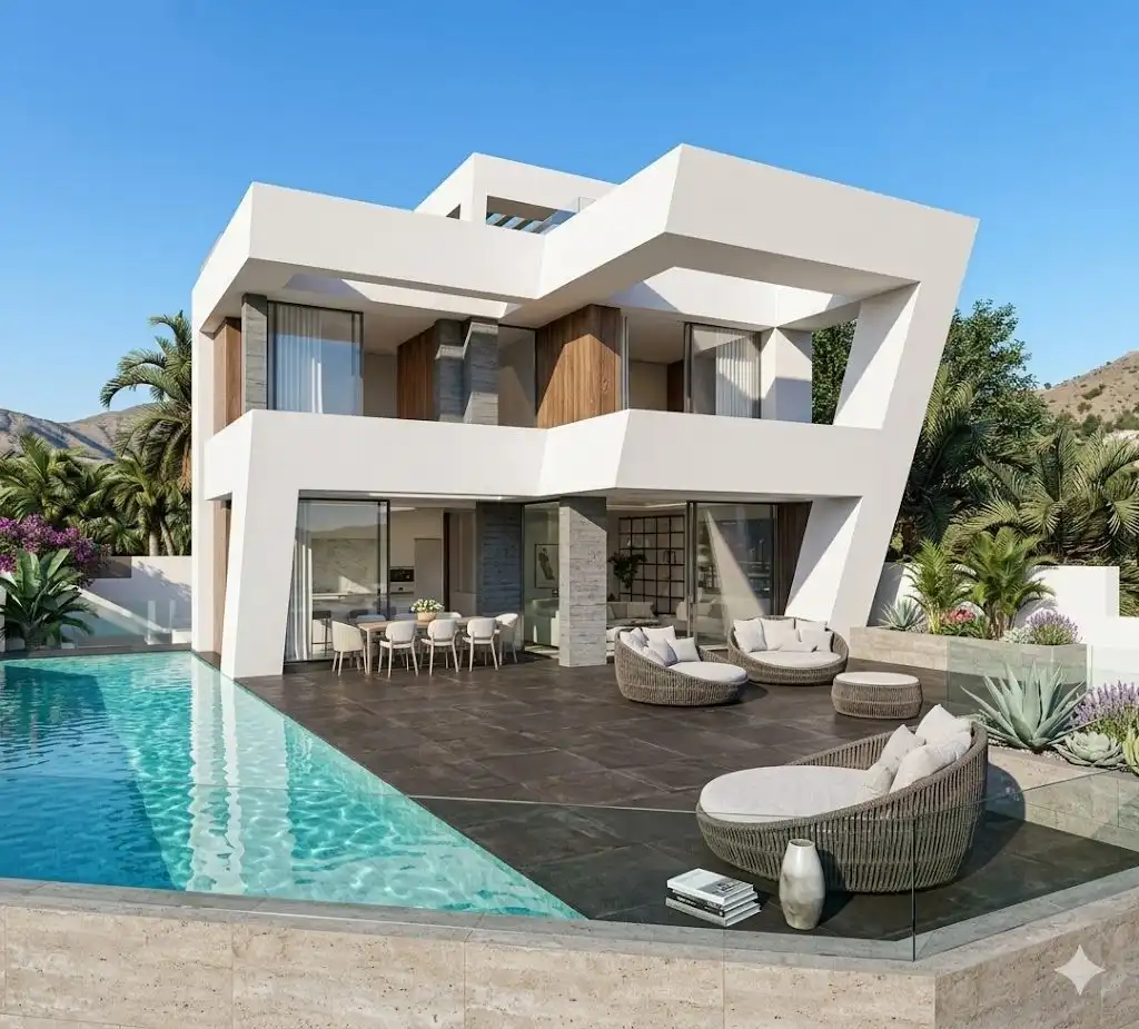 Vista exterior de Casa o chalet en venta en Nerja con Aire acondicionado, Calefacción y Jardín privado