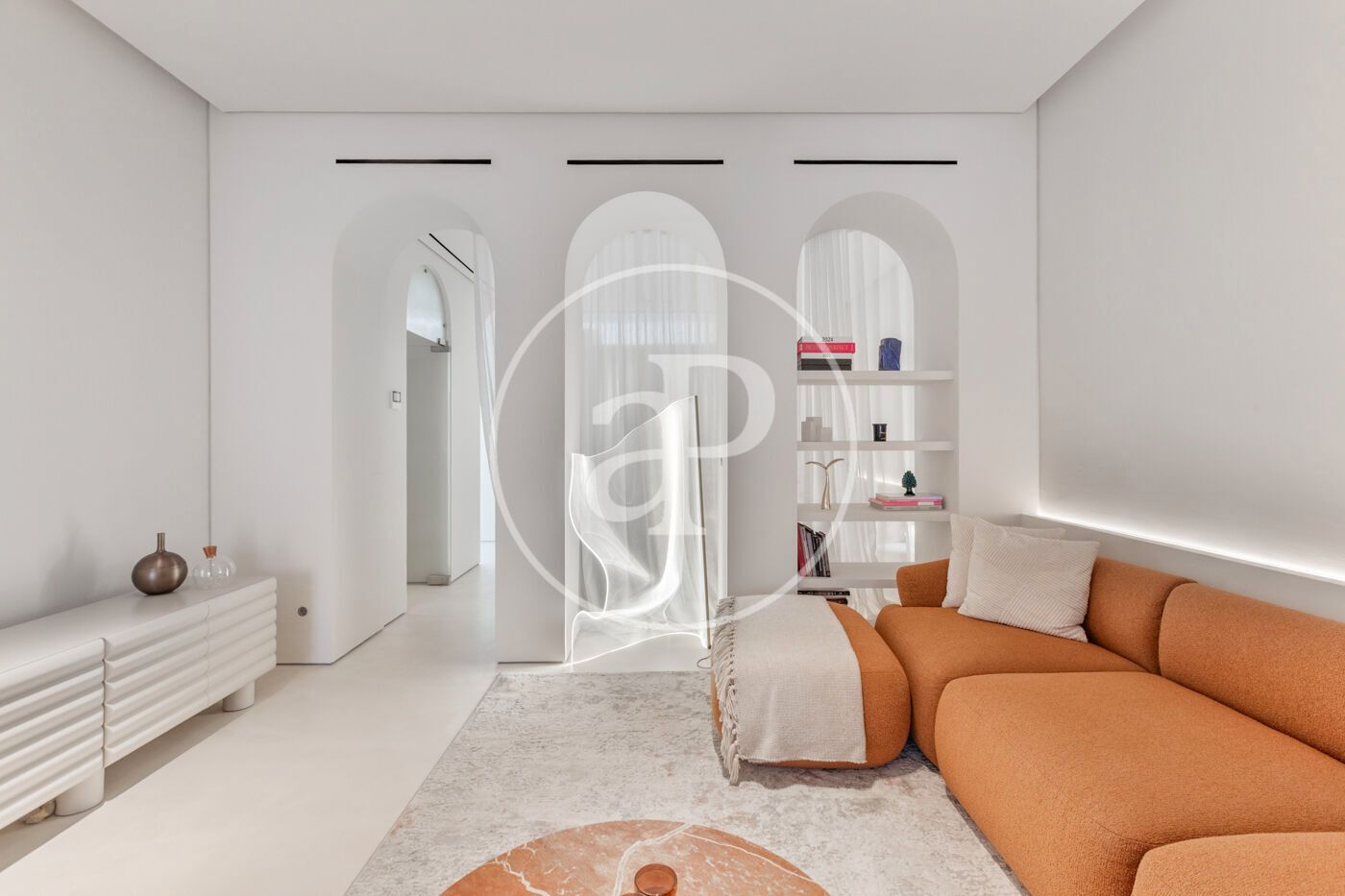 Living room of Flat to rent in  Valencia Capital  with Air Conditioner, Heating and Terrace