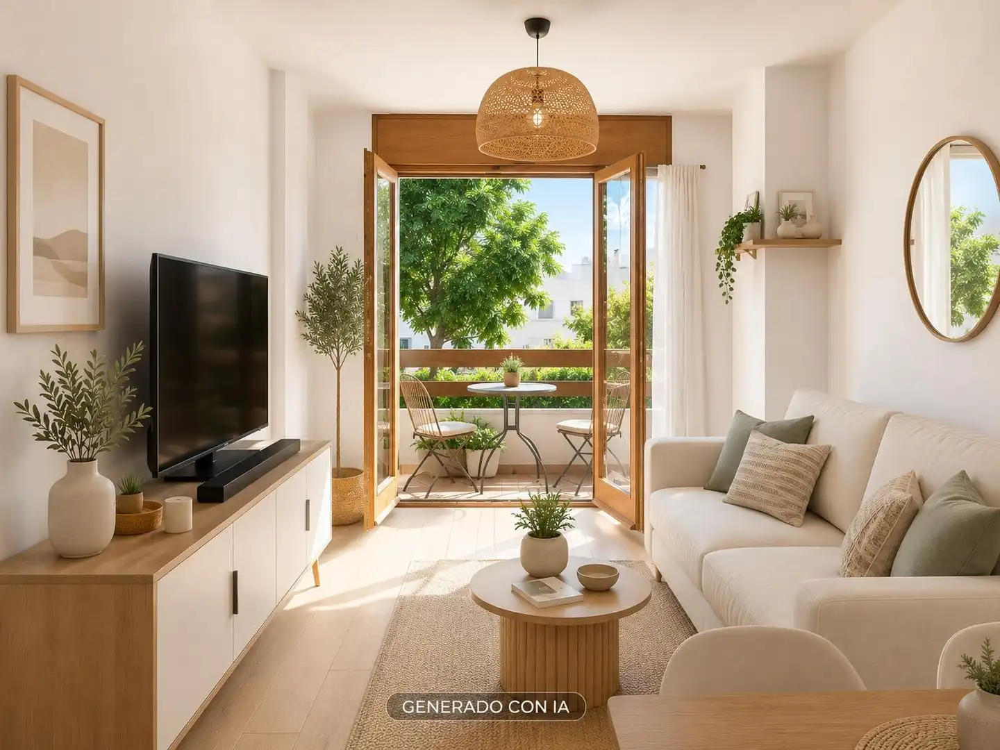 Sala de estar de Piso en venta en Empuriabrava con Aire acondicionado, Amueblado y Balcón
