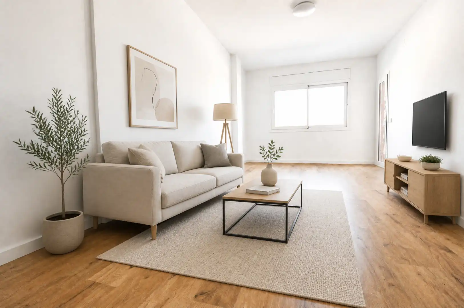 Sala de estar de Piso en venta en Barcelona con Parquet, Horno y Balcón
