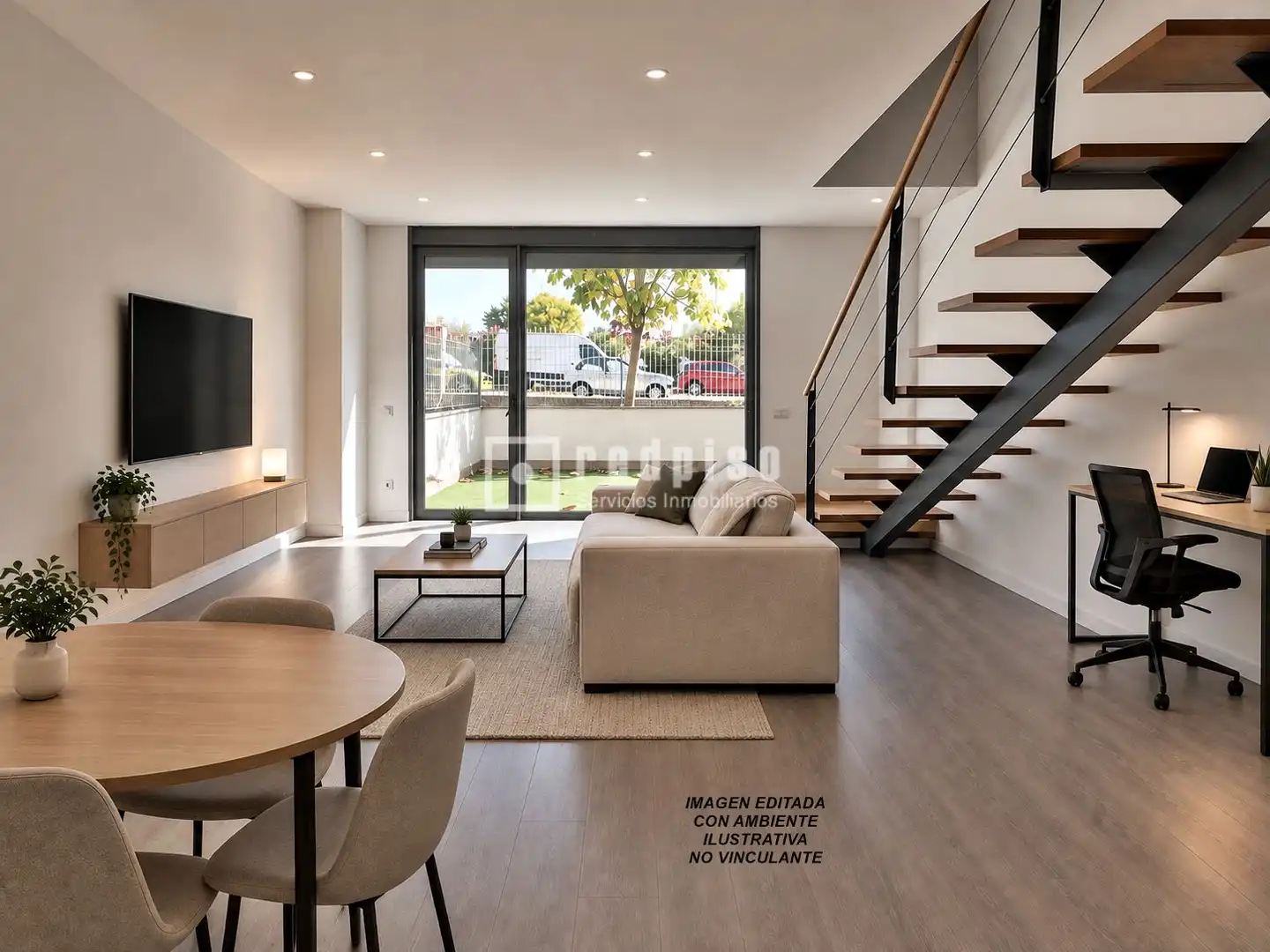 Wohnzimmer von Loft zur Miete in Alcorcón mit Klimaanlage, Heizung und Privatgarten