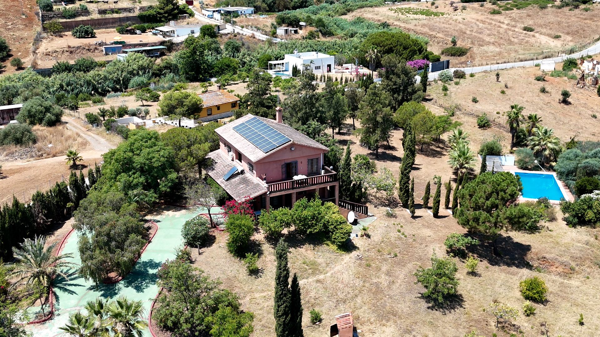 Vista exterior de Finca rústica en venda en Mijas amb Aire condicionat, Calefacció i Jardí privat