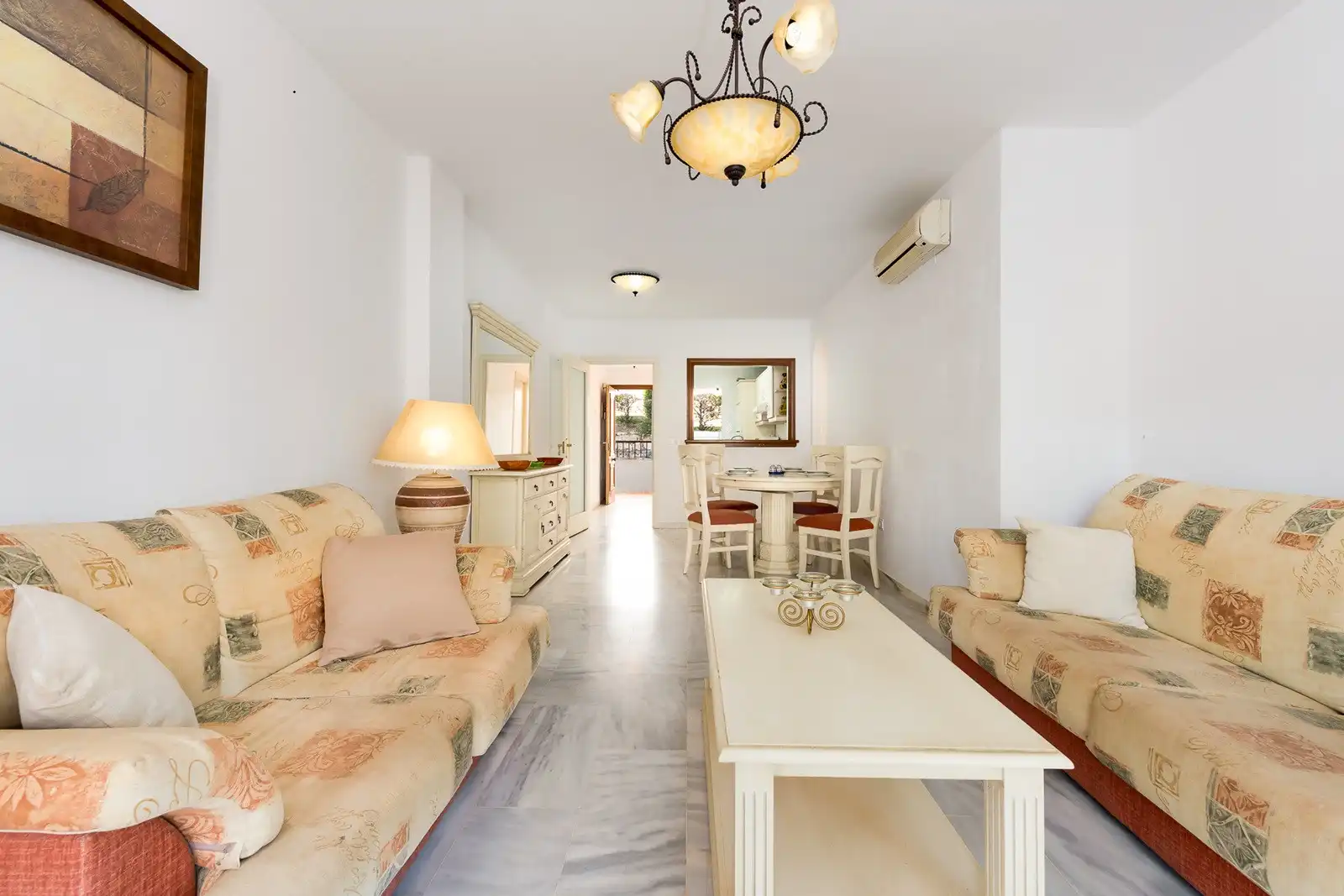 Sala de estar de Apartamento en venta en Mijas con Aire acondicionado, Terraza y Trastero