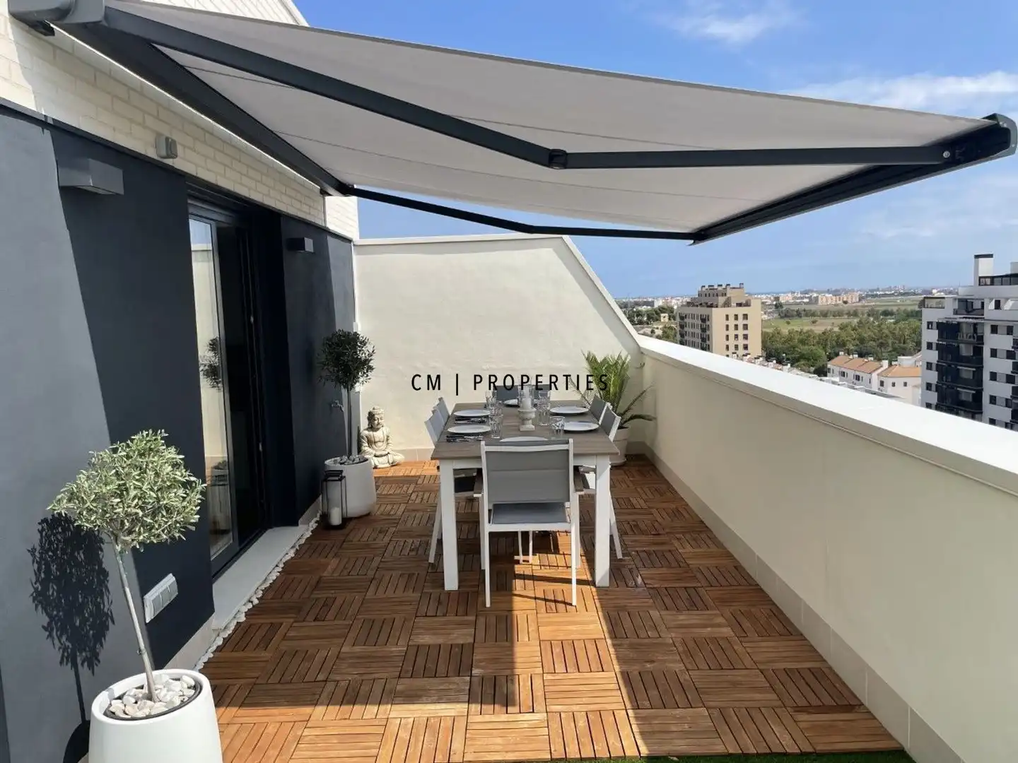 Terraza de Ático de alquiler en Valencia con Aire acondicionado, Calefacción y Terraza