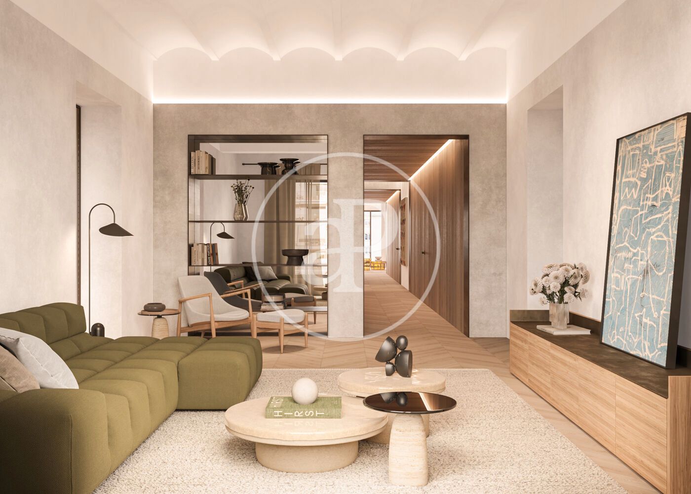 Living room of Flat for sale in  Barcelona Capital  with Air Conditioner, Heating and Balcony