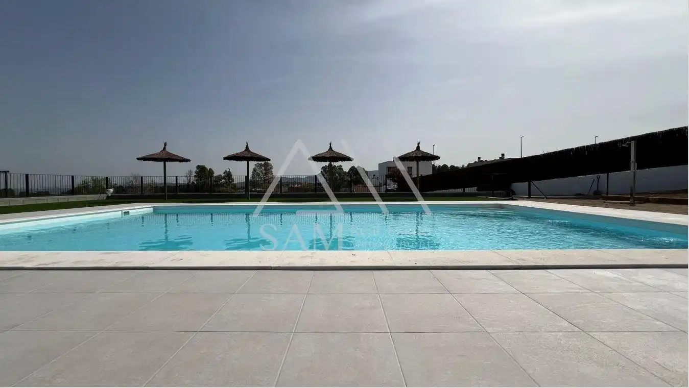 Swimming pool of Detached homes for sale in Sant Esteve Sesrovires  with Private garden, Parquet flooring and Terrace