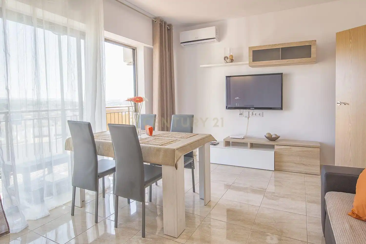 Sala d'estar de Apartament en venda en Calpe / Calp amb Aire condicionat, Forn i Rentadora