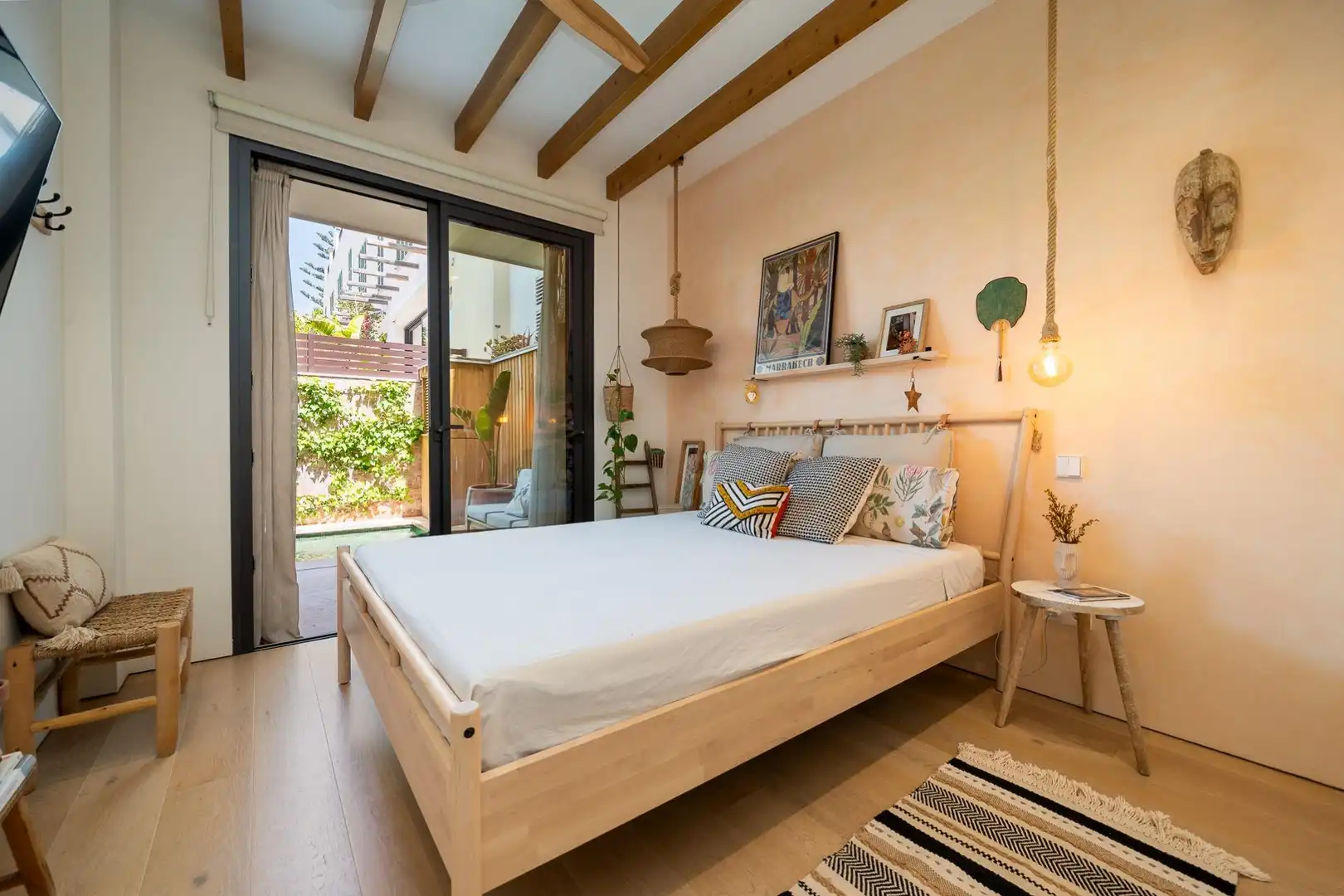 Schlafzimmer von Erdgeschoss zum Verkauf in  Palma de Mallorca mit Klimaanlage, Terrasse und Schwimmbad
